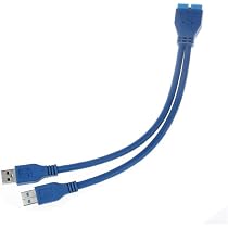 Xiatiaosann 2 PCS USB 3.0 19 20 pin maschio a femmina adattatore di estensione per scheda