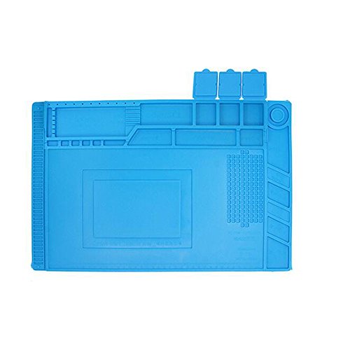 Preisvergleich Produktbild INCHANT Reparaturmatte, Multifunktions-Wärmeisolation Silikonmatte - Magnetische Anti-Rutsch-, Anti-Statik-Wartungsplattform für das Löten von Elektronik-Montage oder Elektronik