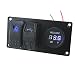 Produktbild Unterbrechen 2 + 1 Auto-Display blau LED Dual USB Auto Ladegerät Wippe Double USB