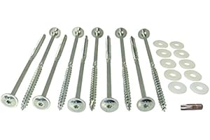 EisenRon Juego de 10 piquetas para tienda de carpas, barra roscada, 10 x 300 mm