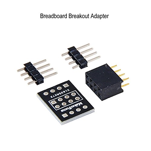 MakerHawk 5pcs nRF24L01+ and ESP8266 ESP-01 Breadboard Breakout Adapter Board Common to Both - 5