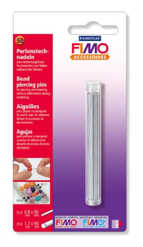 Staedtler 8712 20 - Fimo accessoires Perlenstechnadeln im Kunststoffrohr, 50 Stück