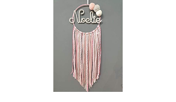 Bebe Et Puericulture Produits Handmade Attrape Reve Prenom Personnalisable En Tricotin Hauteur 90 Cm Environ Turquoise Jaune Et Bleu Ram Mount Co Uk
