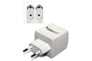 DUE ESSE - Spina doppia luci intermittenza LED, bianca, metallo, medio, 120V AC, presa