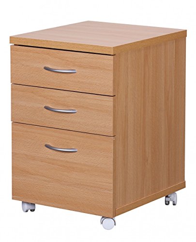 FineBuy DOCK Rollcontainer fr Schreibtisch Arbeitsplatz mit Rollen mit 3 Schubladen Rollwagen Holz Buche Schubladencontainer Bro-Mbel 60cm hoch 48cm breit 40cm tief Standcontainer FineBuy DOCK Rollcontainer fr Schreibtisch Arbeitsplatz mit Rollen mit 3 Schubladen Rollwagen Holz Buche Schubladencontainer Bro-Mbel 60cm hoch 48cm breit 40cm tief Standcontainer