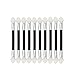 Produktbild Make-Up Pinsel,Binggong 12Pcs Make-Up Doppel-Ende Lidschatten Eyeliner Pinsel Schwamm Applikator Werkzeug Schwamm Make-Up Gesicht Pulver Pinsel Creme Kosmetik Pinsel (7.7cm, Schwarz)