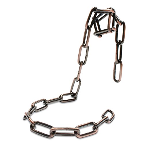 VENKON – Weinflaschenhalter „Kette“ Weinständer Metall Hängeweinregal – 19 x 15 x 14 cm – Farbe: Bronze - 7