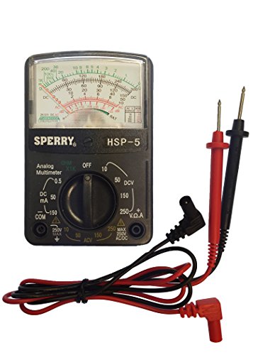 Sperry Instruments HSP5 5 Function Analog Multi-Meter, Manual 13 Range, 300V AC/DC