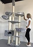 Qualitätsprodukt von RHRQuality mit 12cmØ verleimten Sisalstämmen 54KG Total! Neues Model 2018. Dieset Kratzbaum für große Katzen XXL ist ein extrem solider und stabiler großer Kratzbaum aus hochwertiger Qualität mit extra verklebten starkem 600 Gramm Plüsch.