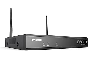 SANNCE 8CH 5MP NVR Système de Surveillance Enregistreur WLAN Vidéosurveillance pour Caméra IP Sécurité Intérieure et Extérieure (sans Disque)
