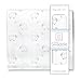 SwaddleDesigns X-Large Muslin Swaddle Blanket, Little Lambs and stars (Sterling)