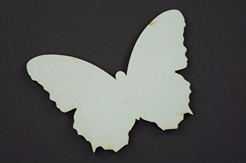 10x Schmetterling blank Form Holz Basteln Bemalen Dekoration Wohnen 3g - 3