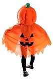 Jo02 Kürbis Kostüm Halloween Umhang Cape Kostüme Kinder Halloweenkostüm Grusel, Größe 92-134