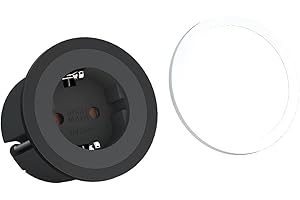Bachmann 926.000 PIX Unidades de Toma de Corriente, 1x Enchufe con Puesta a Tierra, Negro