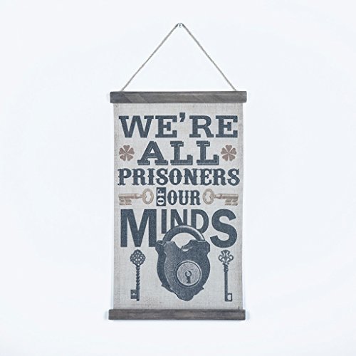 OYGROUP palabras de las cotizaciones que cuelgan la pintura en la decoración de lino del algodón para el regalo casero del dormitorio de la barra del café para la Navidad 26.5x44.5cm