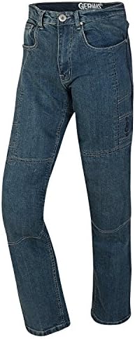 Germas Bike Jeans/Kevlar Jeans Erik with Knee Protectors, Black Denim, Size 42/34