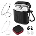 Produktbild Dokpav AirPods Silikon Hülle, Airpods Case 7 in 1 Airpods Zubehör Set Schutzhülle aus Silikon zum Aufladen für Airpods Ohrhaken/Airpods Gurte/Airpods Schlüsselanhänger