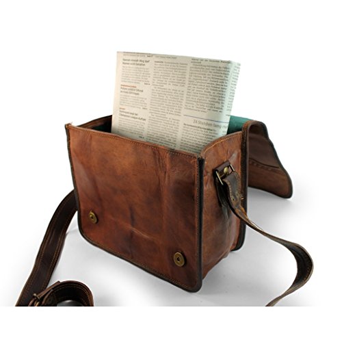 Leder-Accessoires – ideal fürs Büro, Freizeit, Urlaub – handgefertigt (Umhängetasche) - 3