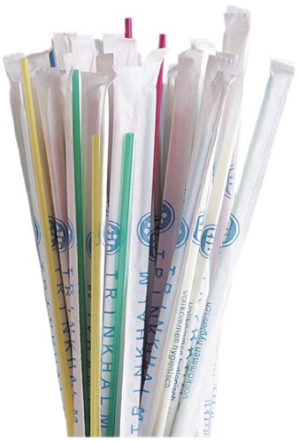 Happy People 10002 - TIB Trinkhalme, 22 cm, D:3,2 mm, bunt