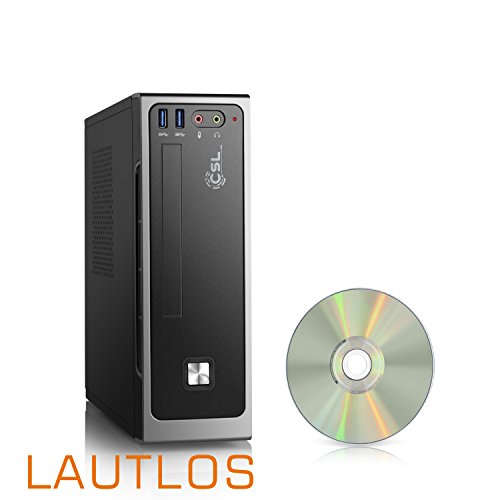 Mini-PC CSL Ultra Silent J3455 - Intel J3455 QuadCore-CPU 4x 1500 MHz, 120GB SSD, 4GB DDR3, Intel HD Graphics, GigLAN, 7.1 Sound, USB 3.1