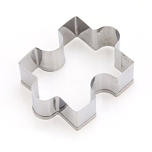 4 Stück Puzzleteil Edelstahl Fondant Keks Ausstecher Kuchen Plätzchen Ausstecherform Puzzle Form - 3