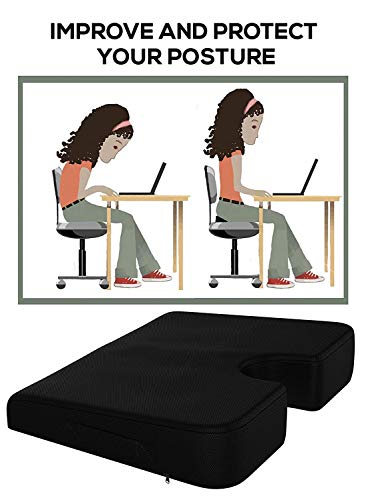 LEBEDO INDIA Orthopedic Coccyx, Tailbone, Sciatica, Lumbar and Lower Back Pain Relief Pregnancy Hip Cushion Butt Pillow for Women