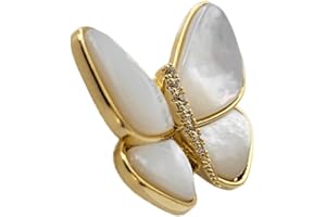 EMAMI & CO Small Opal Crystal Butterfly Brooch for Women UK, Butterfly Hijab Magnets, Vintage Elegant Clothing Decoration, Jewellery Crystal Magnet Brooch