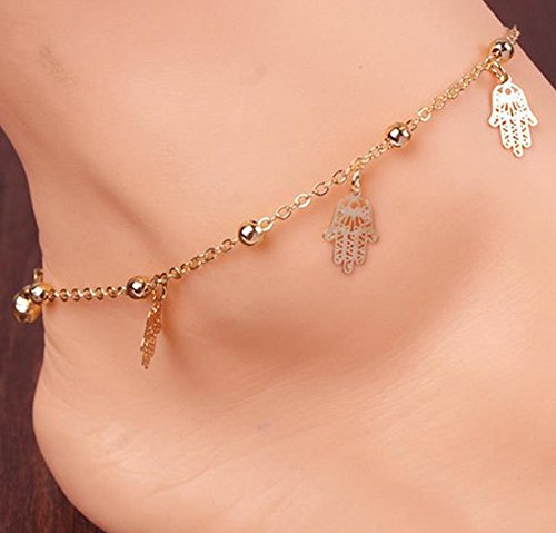 Horaire Fußkettchen Mode Palmenform Anhänger FußSchmuck Strand Schildkröte Fußkette Ketten für Freunde,Liebhaber Geburtstag Geschenk - 2