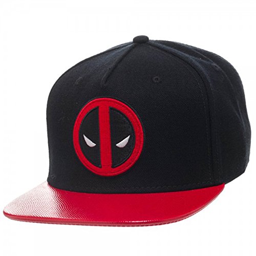 Marvel Deadpool Flatbill Adult Snapback Cap Deadpool Hat One Size Fits Most