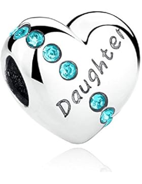 Geburtsstein Dezember Love Herz Tochter 925Sterling Silber Charms Christmas Geschenke für Mama 