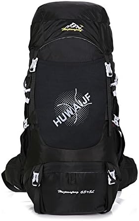 70L Hiking Backpack,Trekking Rucksacks Waterproof Ripstop Outdoor Backpack Adjustable Straps Unisex Women Men's Mountaineering Backpack Multiple Compartments Great for Travelling Camping Sport Adventu (Black)