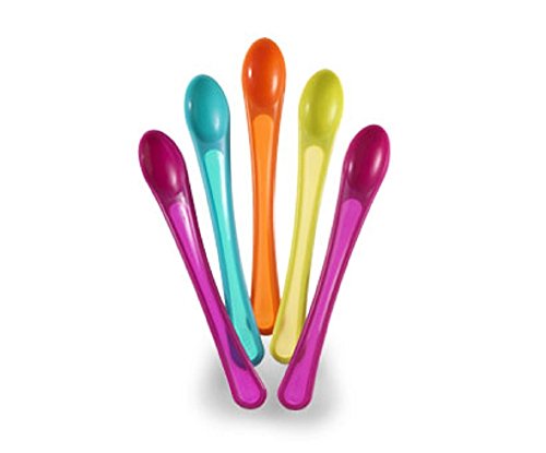 Tommee Tippee Explora Soft Tip Weaning Spoons 4 months+ 5 pack (Girl)