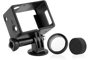 CAMKIX Cadre de Fixation Extension pour GoPro - Compatible avec Caméra GoPro Hero 4 Noire et Argent, 3 et 3+ - Entrées USB, HDMI, et pour Carte SD Totalement Accessibles, Boîtier Léger et Compact