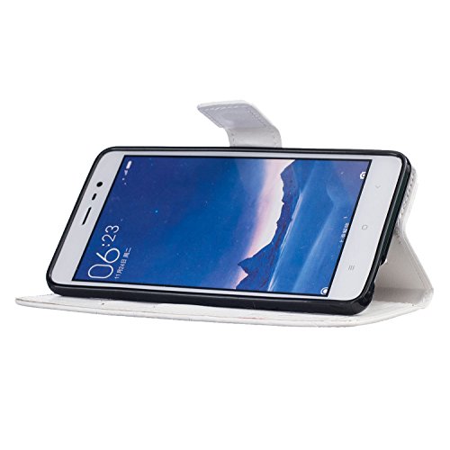 Beiuns Funda de PU piel para Xiaomi Redmi Note 3 Note 3 Pro 5 5 pulgadas Carcasa - TX528 Blanco puro Beiuns Funda de PU piel para Xiaomi Redmi Note 3 Note 3 Pro 5 5 pulgadas Carcasa - TX528 Blanco puro