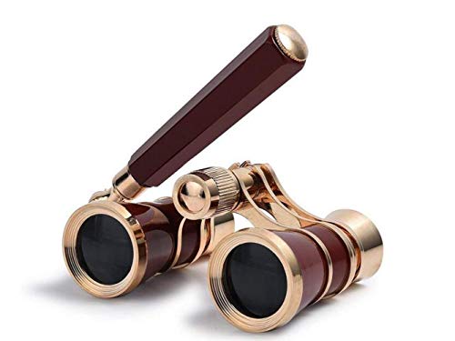 CTO Binoculars Retractable Handle Mini Binocular 3X Magnifier Binoculars Binoculars Horse Racing 3X25 Black,A,Telescope
