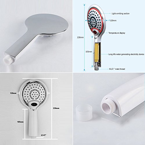 Handbrause – Duschkopf mit Temperaturanzeige und LED-Schutzlicht 3DTrends - 5