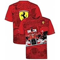 Ferrari Camiseta hombre Fernando Alonso casco rojo talla M