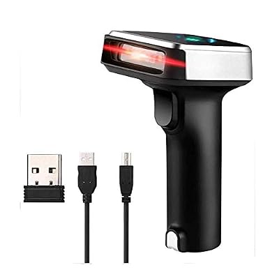 SHYPNA Barcode Scanner Compatible avec Bluetooth Fonction et sans Fil 2,4 GHz et Connexion Filaire CCD Lecteur de Code Barre for iOS, téléphones Android, tablettes ou Ordinateurs