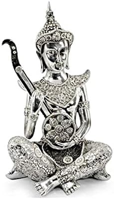 Collection Silver Eveil: Buddha Playing Sarangi, H23 cm