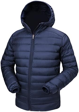 TAK Men Lightweight Warm Down Jacket Padded Jacket Puffa Jacket Coat for Camping Hiking