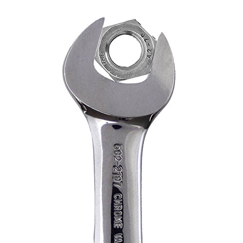 Maul-Ringratschenschlüssel kurz XS 14 mm Feinzahn doppelsechskantige Schraubenkopfaufnahme 5 Grad Drehwinkel (5°) Maulschlüssel mit gehärteter Maulöffnung - 5