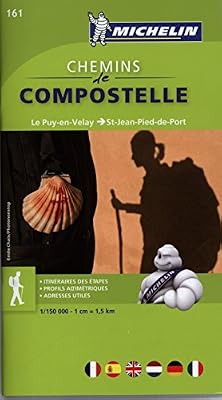 Michelin carte chemins de compostelle (le puy en velay st jean pied de port) michelin