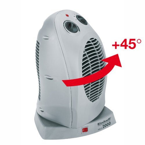 Einhell Heizlüfter HKLO 2000 (2000 Watt, 2 Heizstufen, zuschaltbare Drehfunktion, Ventilatorbetrieb, stufenloser Thermostatregler, Griffmulde) - 4