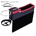 Produktbild Onewell Multifunktionale Autositz Leder Aufbewahrungsbox, Console Seitentasche, Gap Catcher mit Münz-Organizer und Getränkehalter(Schwarz und Rot, Beifahrerseite)