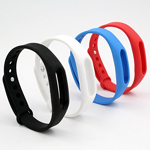 Pinhen Banda de Repuesto para Xiaomi Mi Band Wireless Pulsera Inteligente Correa de Recambio Extensibles Coloridos  4pcsSet 