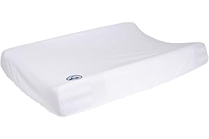 FlyIdeas Set of 2 Universal Covers for Baby Changing Mat – Elasticated Soft Certified Bamboo Fabric – Thick and Super Absorbent Waterproof Terry-Cloth (Baby Powder, 70x50 cm)