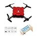 Produktbild LHI Quadcopter Drone with FPV Camera and Live Video - Flexible Foldable Aerofoils - App and Wifi Phone Control UAV- Camera Altitude Hold Mode RC Quacopter RTF (Red)