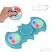 Produktbild Fidget Spinner Bat Shape 3 Setting LED Toys By Fidget Widgetz Premium EDC Finger Spinner Stainless Steel Bearings Beginner Click-On LED Light Blue Bat Hand Spinner For Kids Boys & Girls ADHD Anxiety