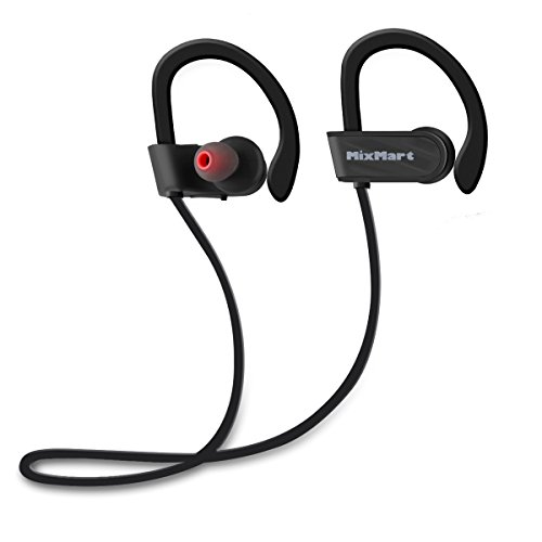 Auricular MixMart Aud  fono Bluetooth 4 1 Deportivo cascos inal  mbricos bluetooth para Gimnasio Correr Taxi oficina Manos Libre Est  reo Dise  o Cancelaci  n de Ruido Anti-Sudor y Anti-Agua de 4 Grados Compatible con iPhone iPod iPad Android PS4 Windows