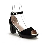 sandalias pitillos amazon  Sandalia Mujer Marca PITILLOS, en Piel Ante Color Negro, tacón 7,5 cm y Plataforma 2 cm - 2904-952 (37 EU, Negro)